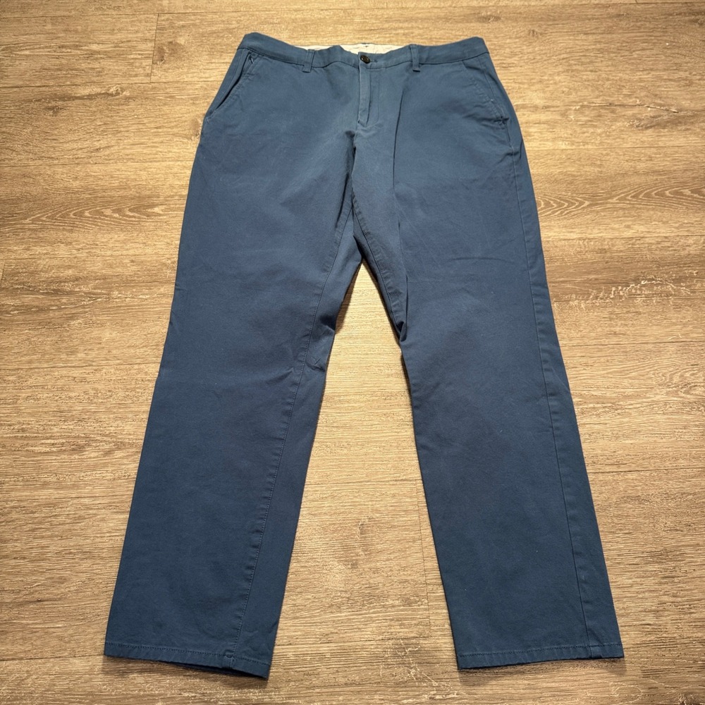 Bonobos Pants Mens 34 Blue Cotton Chino Athletic Fit Casual Preppy Office 34x30